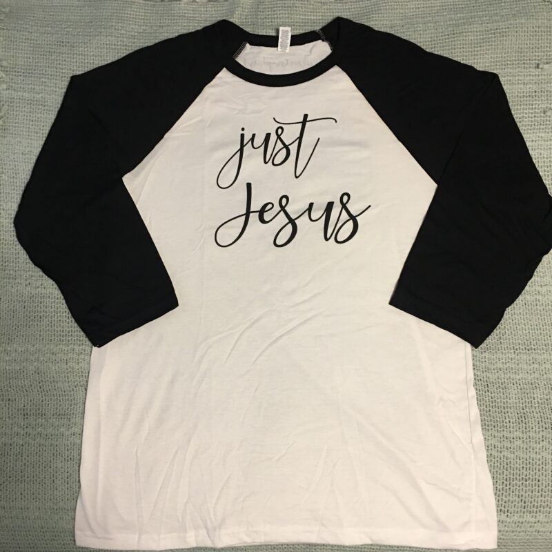 JUST JESUS-UNISEX BASEBALL TEE/JERSEY